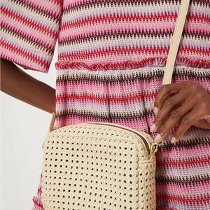 Clare V Midi Sac in Cream Ratan
